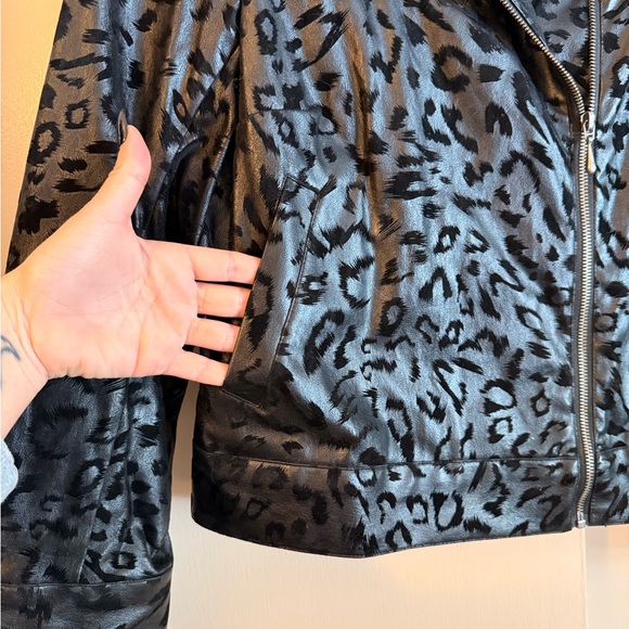 Bamboo Traders Black Leopard Print Jacket Size PL - Picture 5 of 10